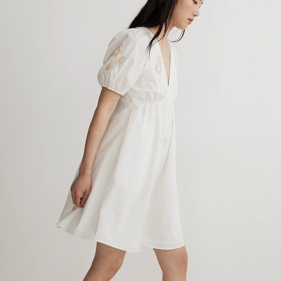 Madewell Annamarie Mini Dress in white size 6 NWT NL107 - Picture 2 of 11